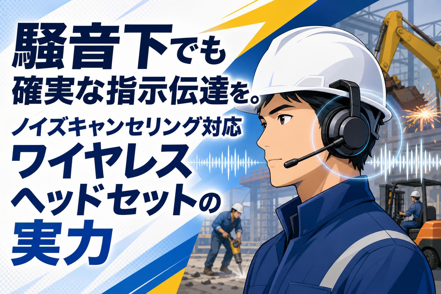 騒音下でも確実な指示伝達を。ノイズキャンセリング対応ワイヤレスヘッドセットの実力