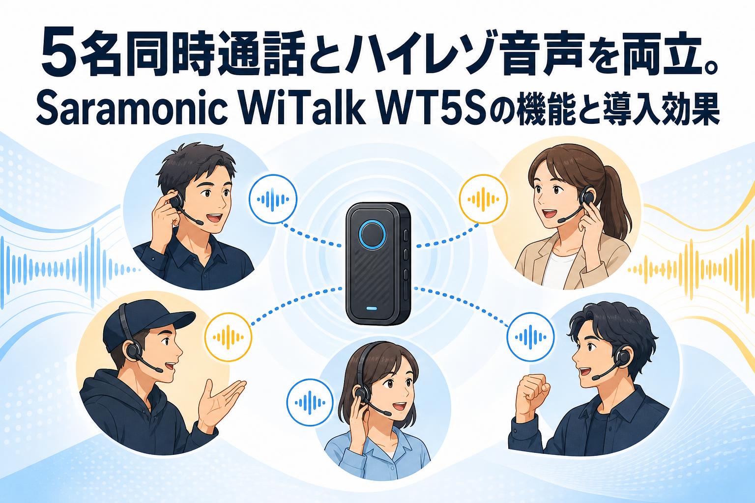 5名同時通話とハイレゾ音声を両立。Saramonic WiTalk WT5Sの機能と導入効果