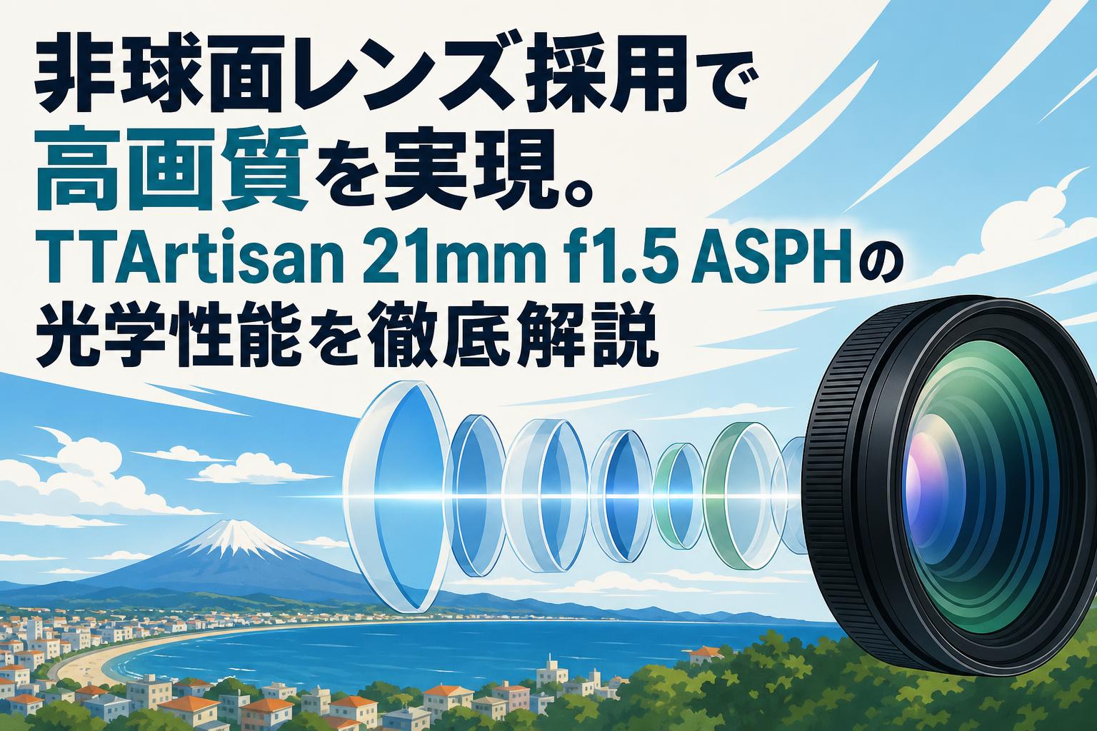 非球面レンズ採用で高画質を実現。TTArtisan 21mm f1.5 ASPHの光学性能を徹底解説