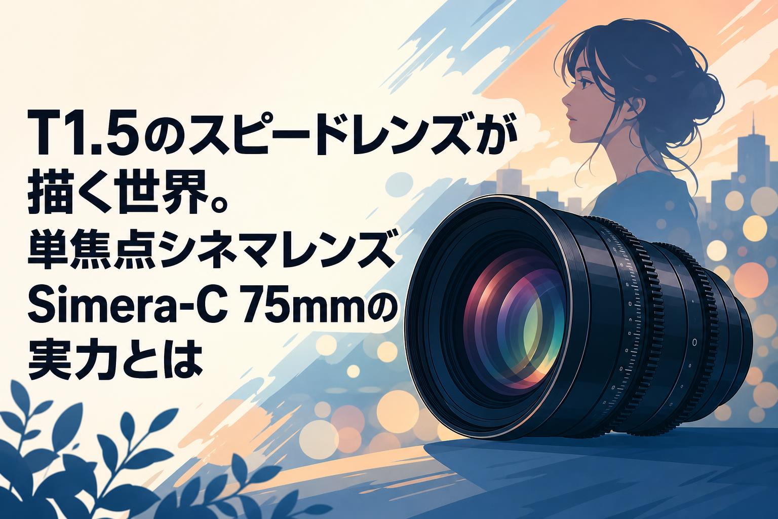 T1.5のスピードレンズが描く世界。単焦点シネマレンズSimera-C 75mmの実力とは
