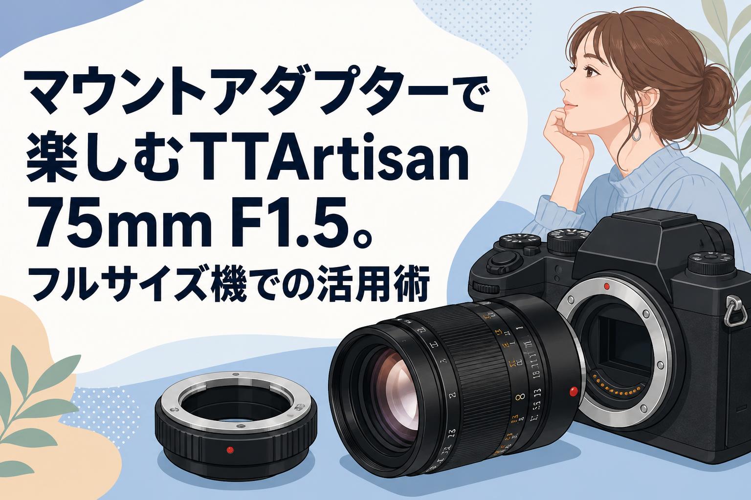 マウントアダプターで楽しむTTArtisan 75mm F1.5。フルサイズ機での活用術