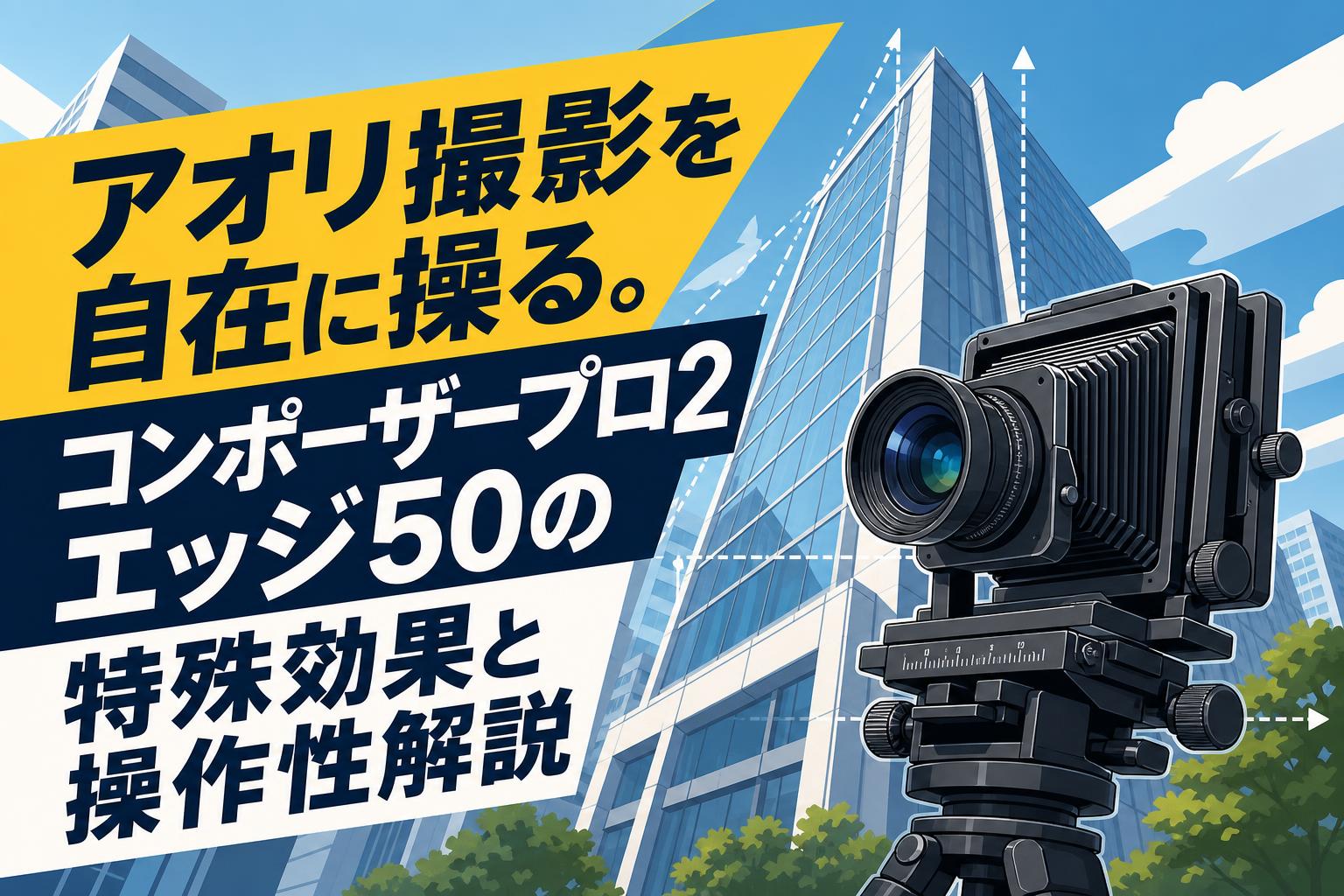 アオリ撮影を自在に操る。コンポーザープロ2 エッジ50の特殊効果と操作性解説