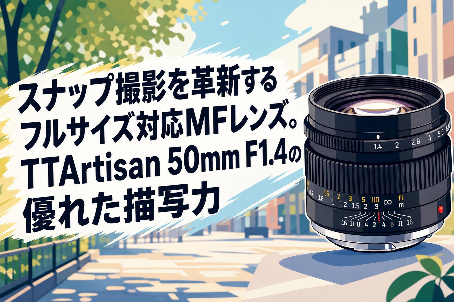 スナップ撮影を革新するフルサイズ対応MFレンズ。TTArtisan 50mm F1.4の優れた描写力