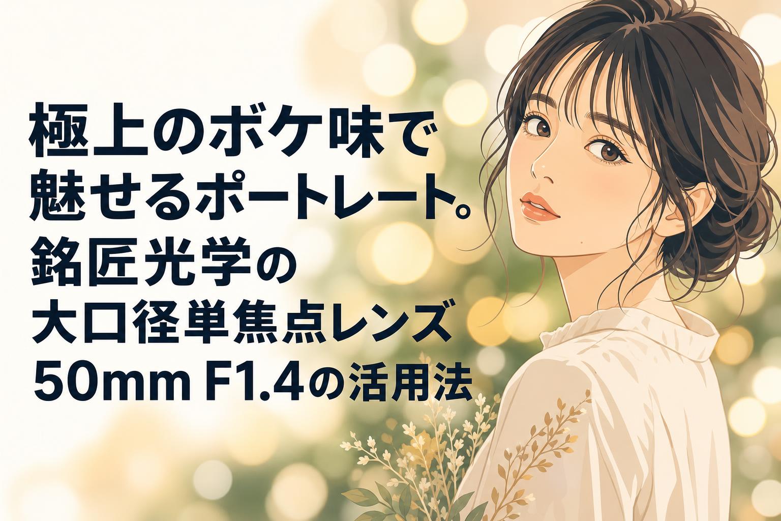 極上のボケ味で魅せるポートレート。銘匠光学の大口径単焦点レンズ50mm F1.4の活用法