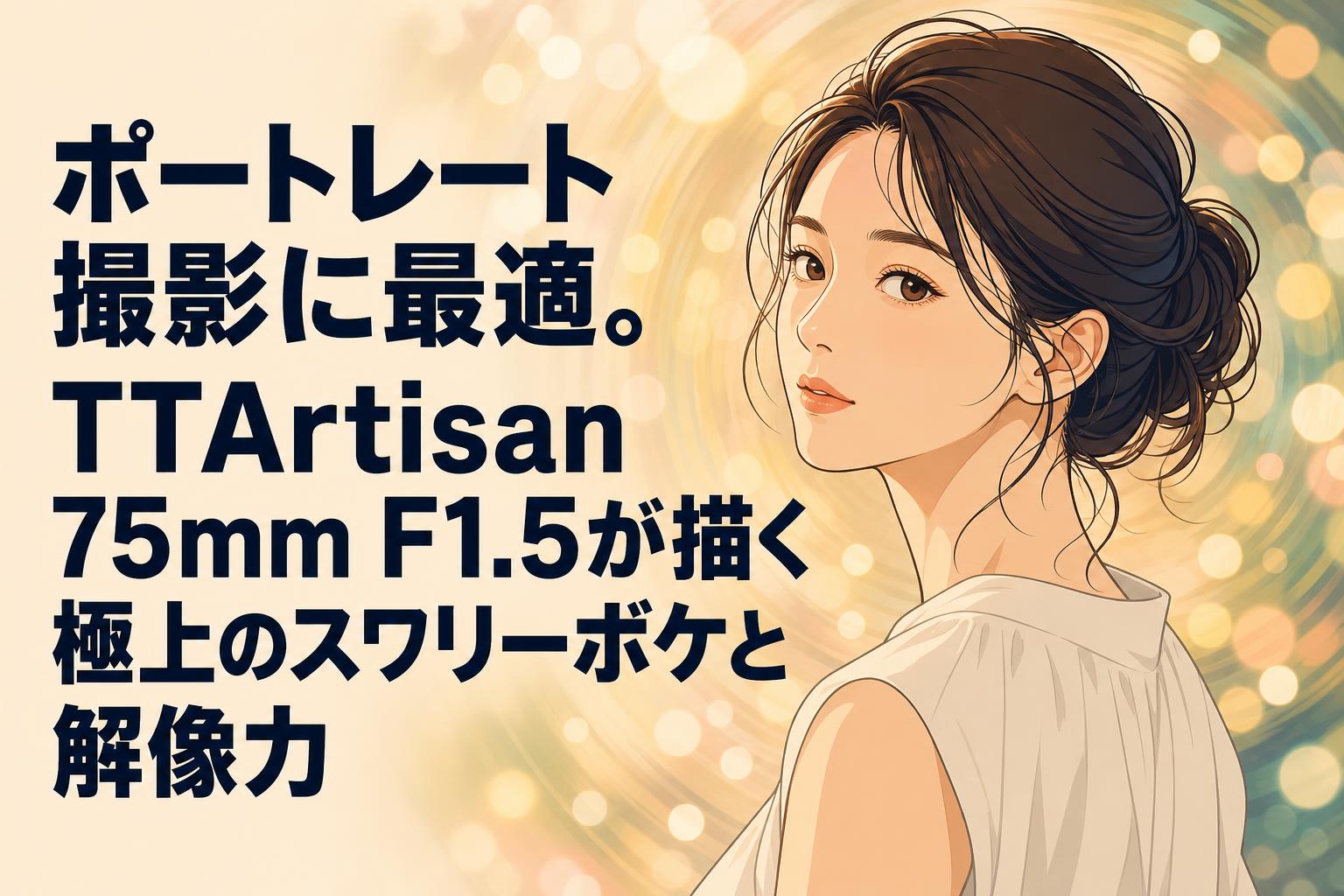 ポートレート撮影に最適。TTArtisan 75mm F1.5が描く極上のスワリーボケと解像力