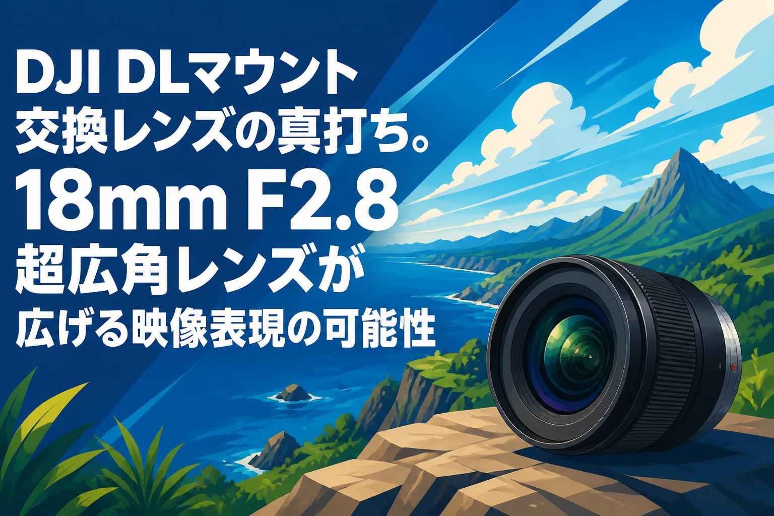 DJI DLマウント交換レンズの真打ち。18mm F2.8超広角レンズが広げる映像表現の可能性