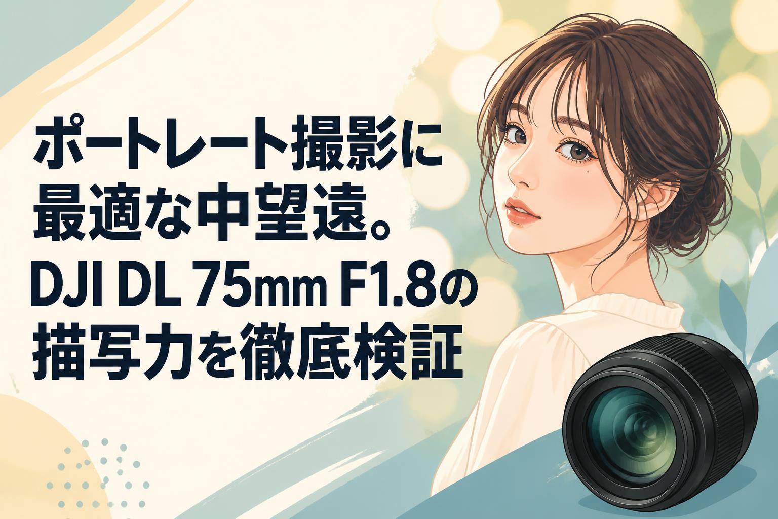 ポートレート撮影に最適な中望遠。DJI DL 75mm F1.8の描写力を徹底検証