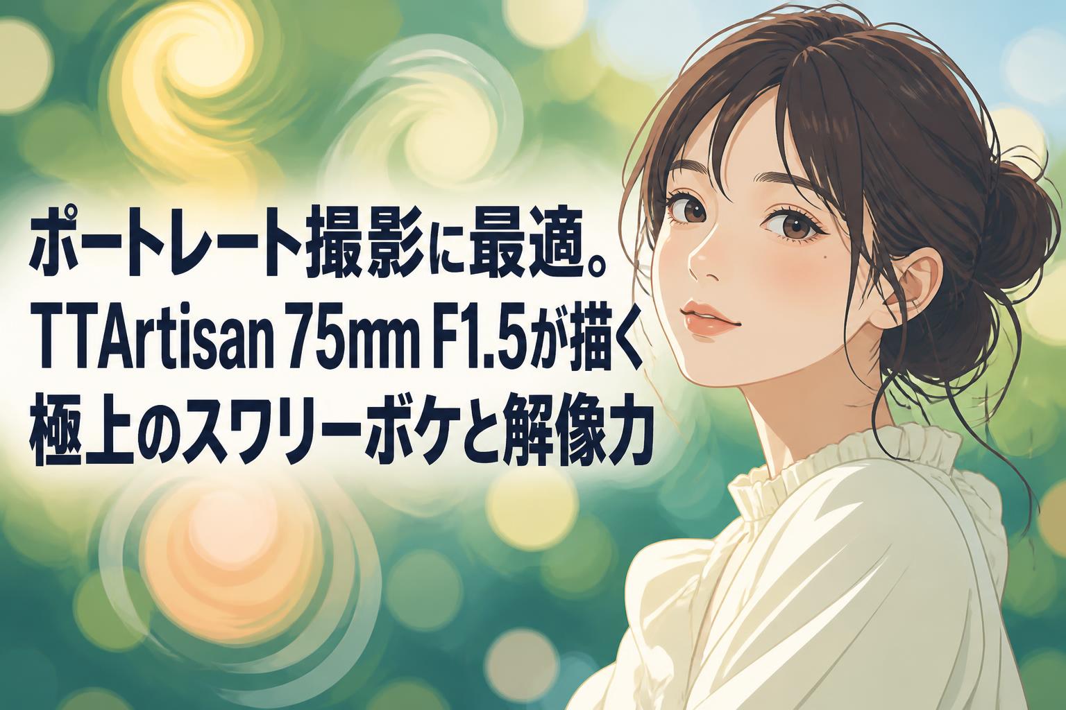 ポートレート撮影に最適。TTArtisan 75mm F1.5が描く極上のスワリーボケと解像力
