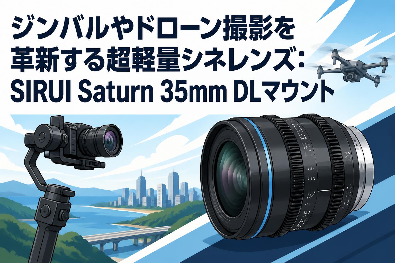 ジンバルやドローン撮影を革新する超軽量シネレンズ：SIRUI Saturn 35mm DLマウント
