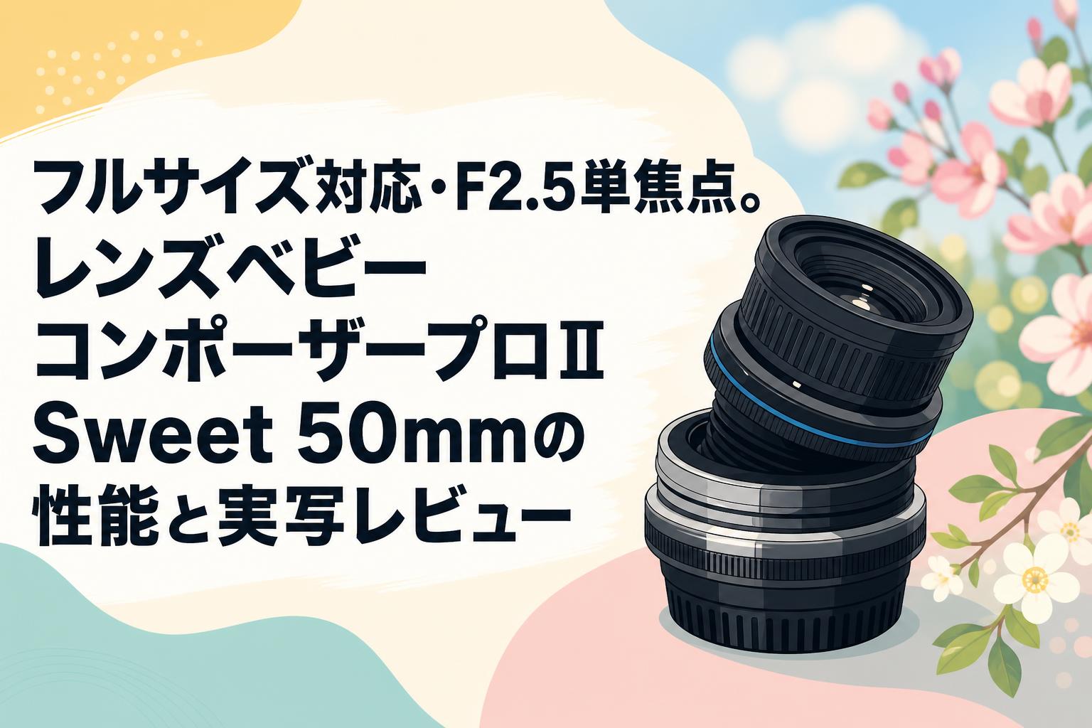 フルサイズ対応・F2.5単焦点。レンズベビー コンポーザープロⅡ Sweet 50mmの性能と実写レビュー