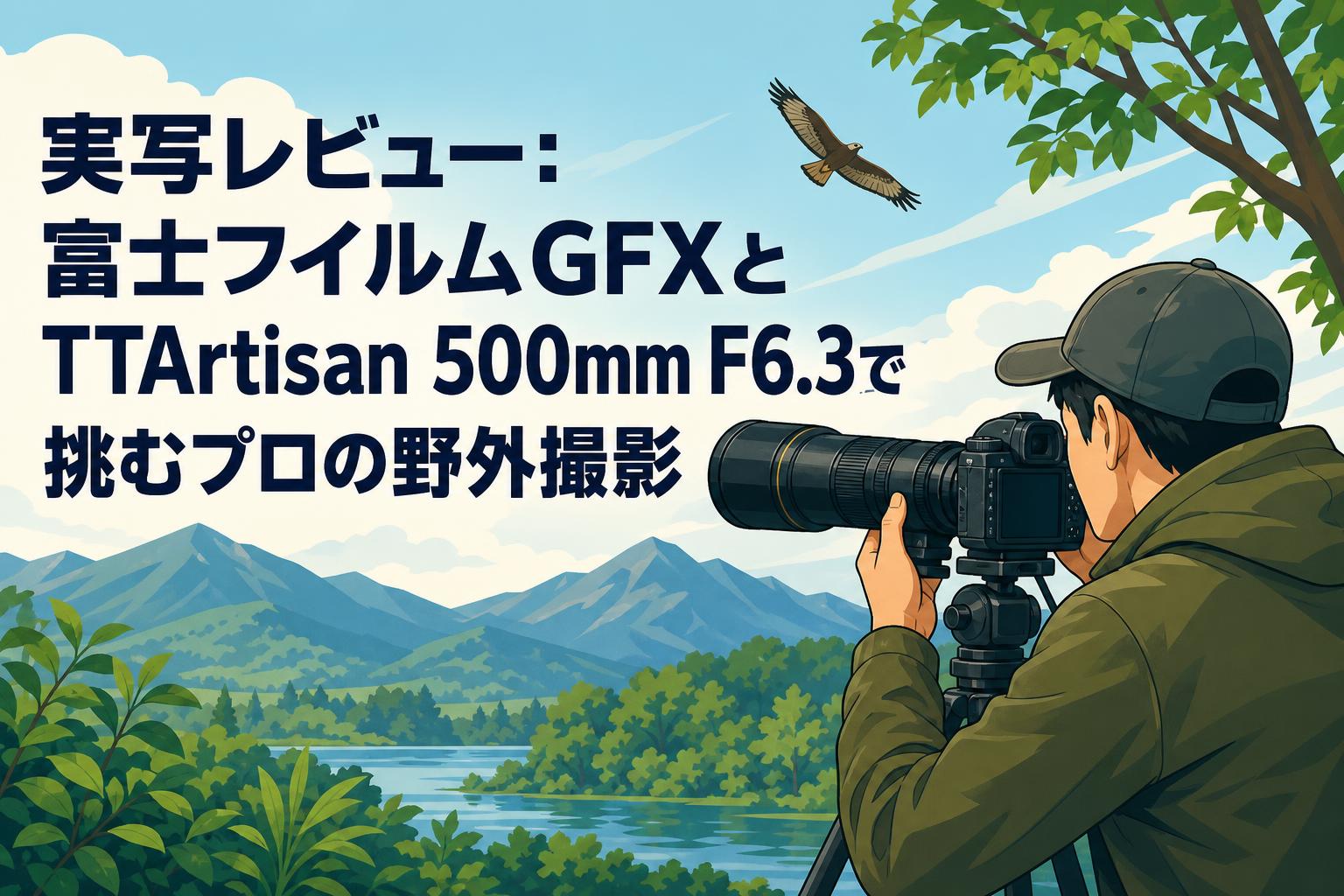 実写レビュー：富士フイルムGFXとTTArtisan 500mm F6.3で挑むプロの野外撮影