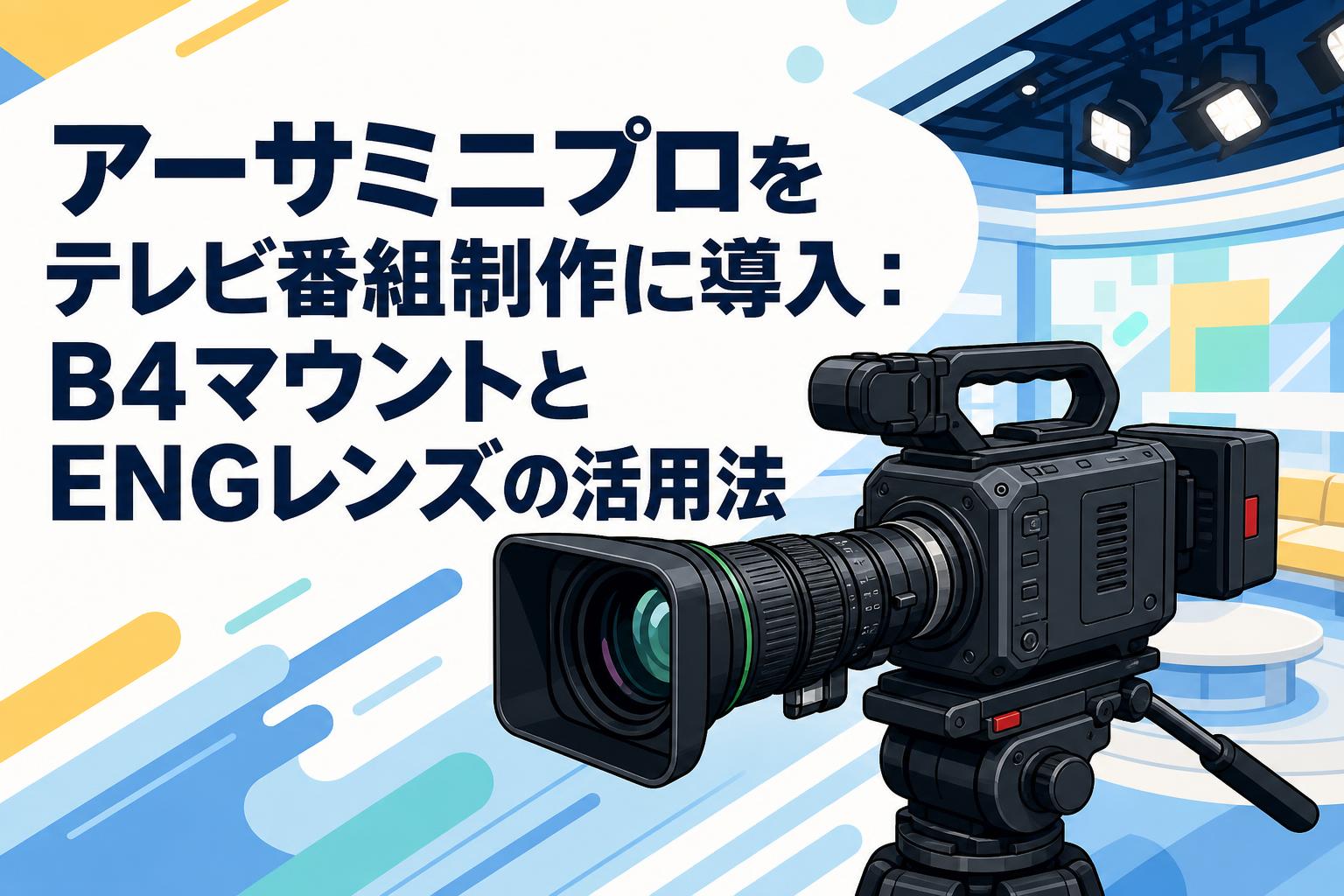 アーサミニプロをテレビ番組制作に導入：B4マウントとENGレンズの活用法