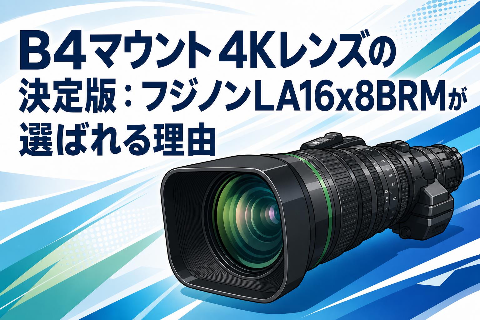 B4マウント4Kレンズの決定版：フジノンLA16x8BRMが選ばれる理由