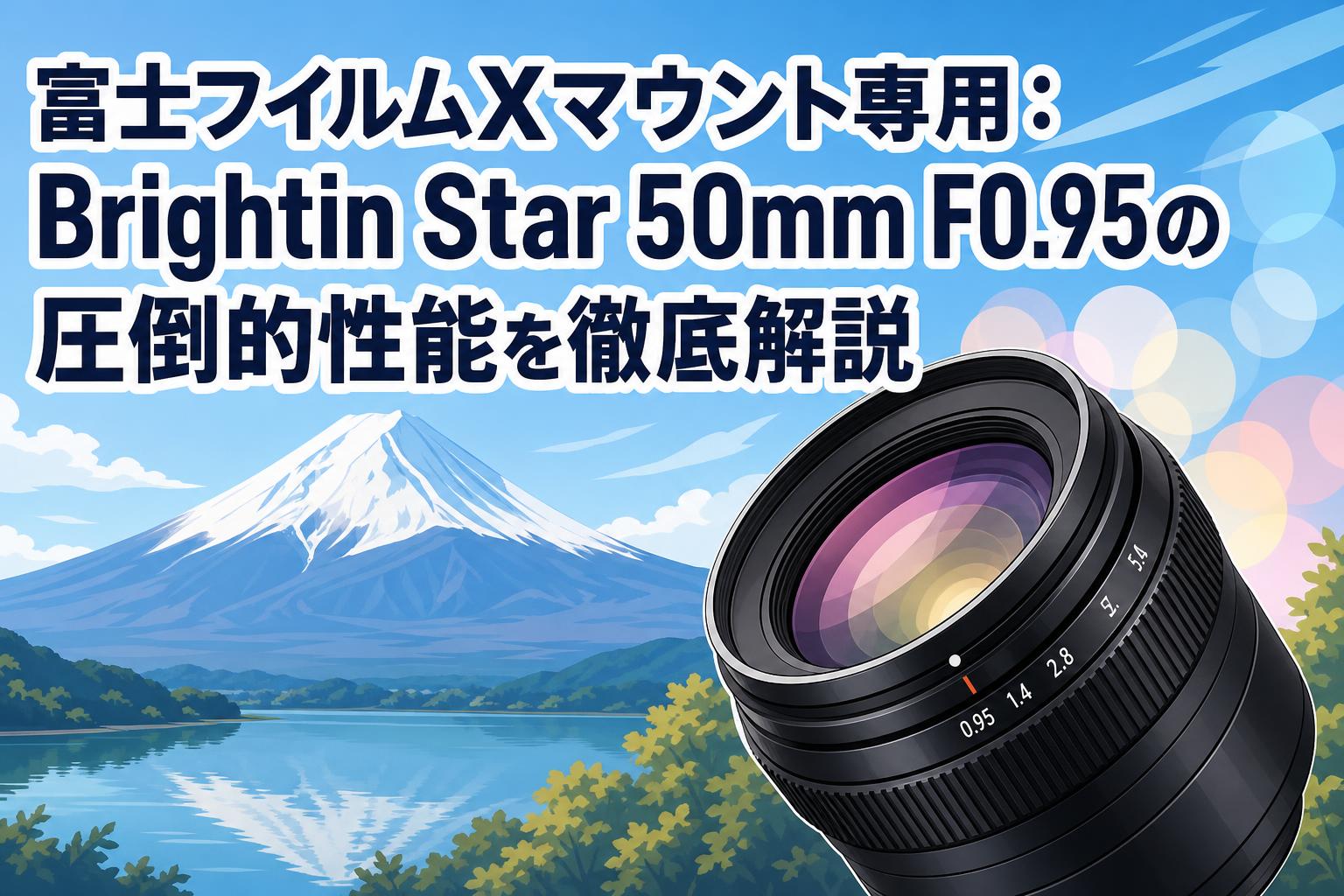 富士フイルムXマウント専用：Brightin Star 50mm F0.95の圧倒的性能を徹底解説