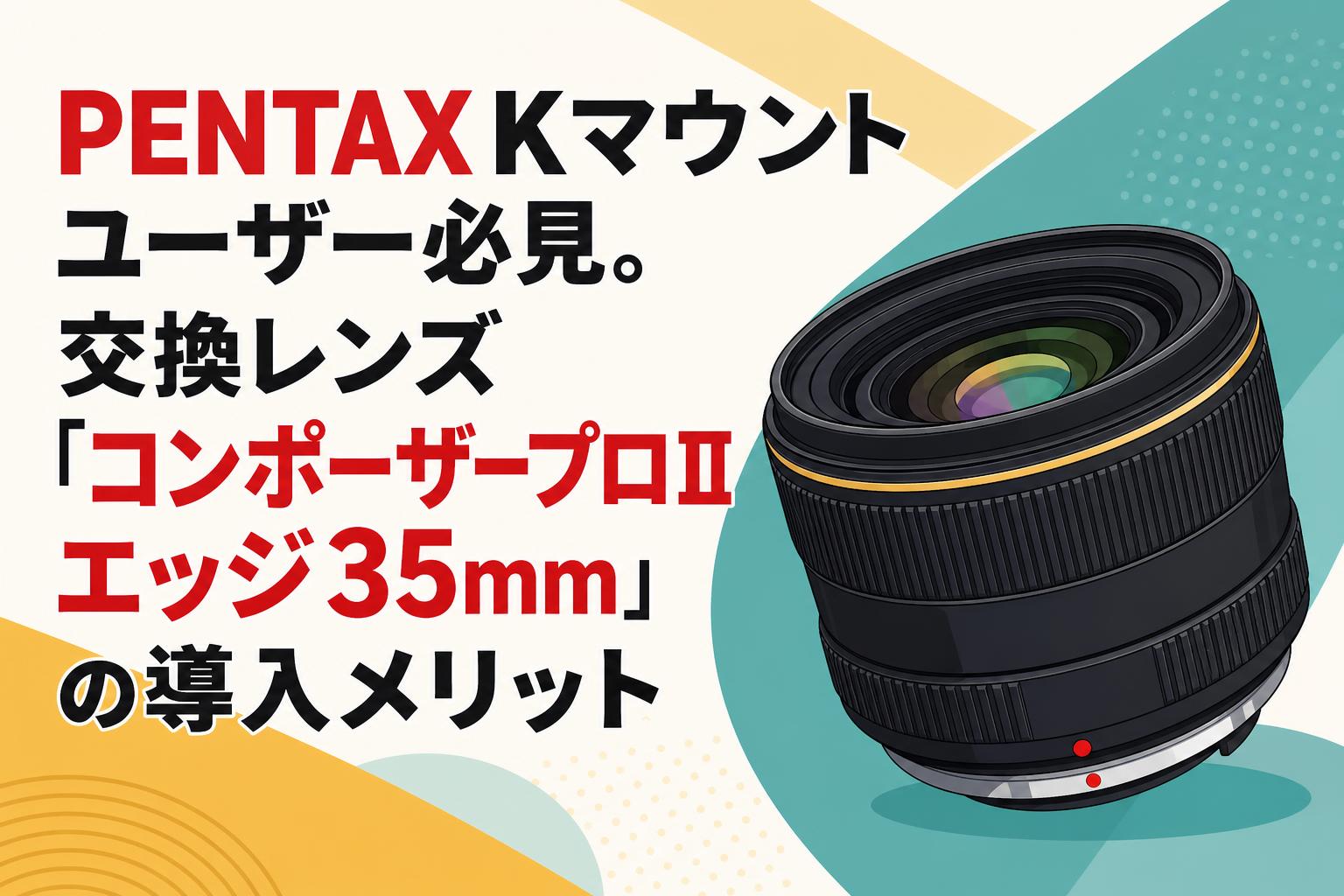 PENTAX Kマウントユーザー必見。交換レンズ「コンポーザープロⅡ エッジ35mm」の導入メリット