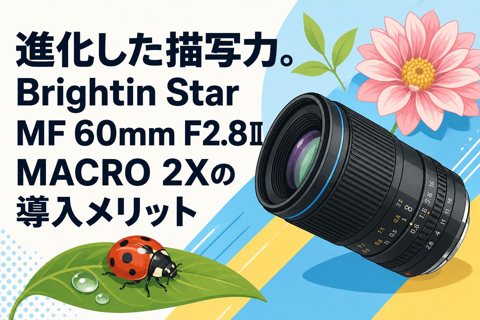 進化した描写力。Brightin Star MF 60mm F2.8Ⅱ MACRO 2Xの導入メリット