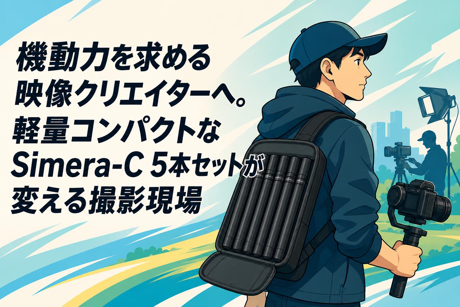 機動力を求める映像クリエイターへ。軽量コンパクトなSimera-C 5本セットが変える撮影現場