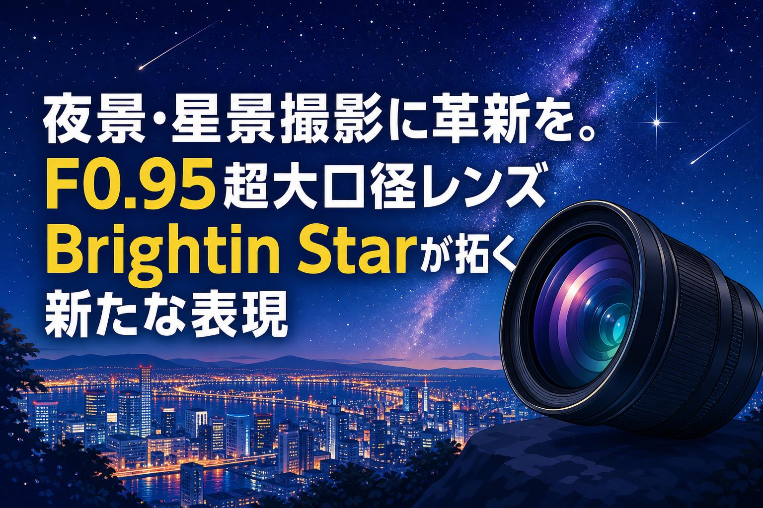 夜景・星景撮影に革新を。F0.95超大口径レンズBrightin Starが拓く新たな表現