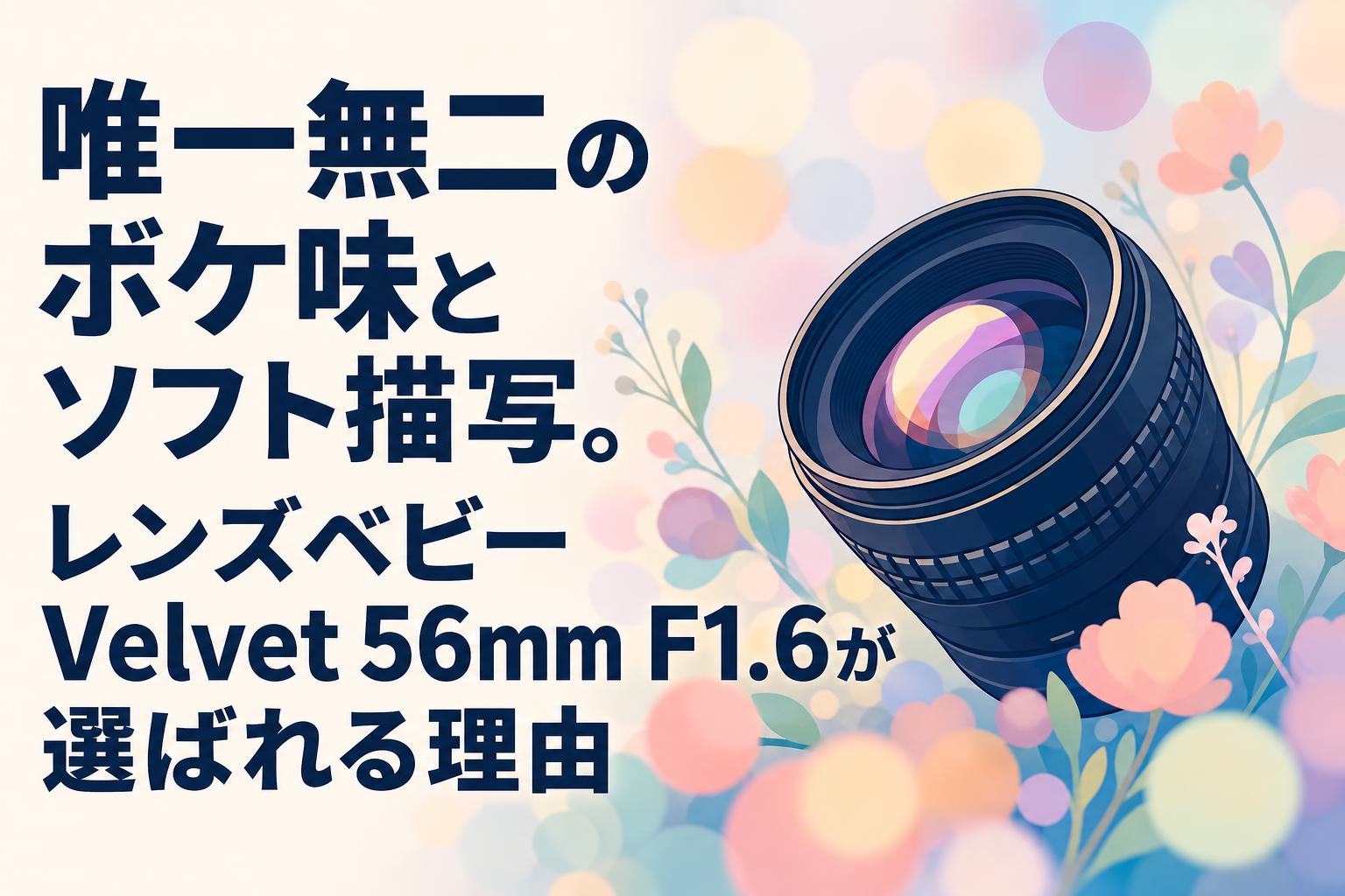唯一無二のボケ味とソフト描写。レンズベビー Velvet 56mm F1.6が選ばれる理由