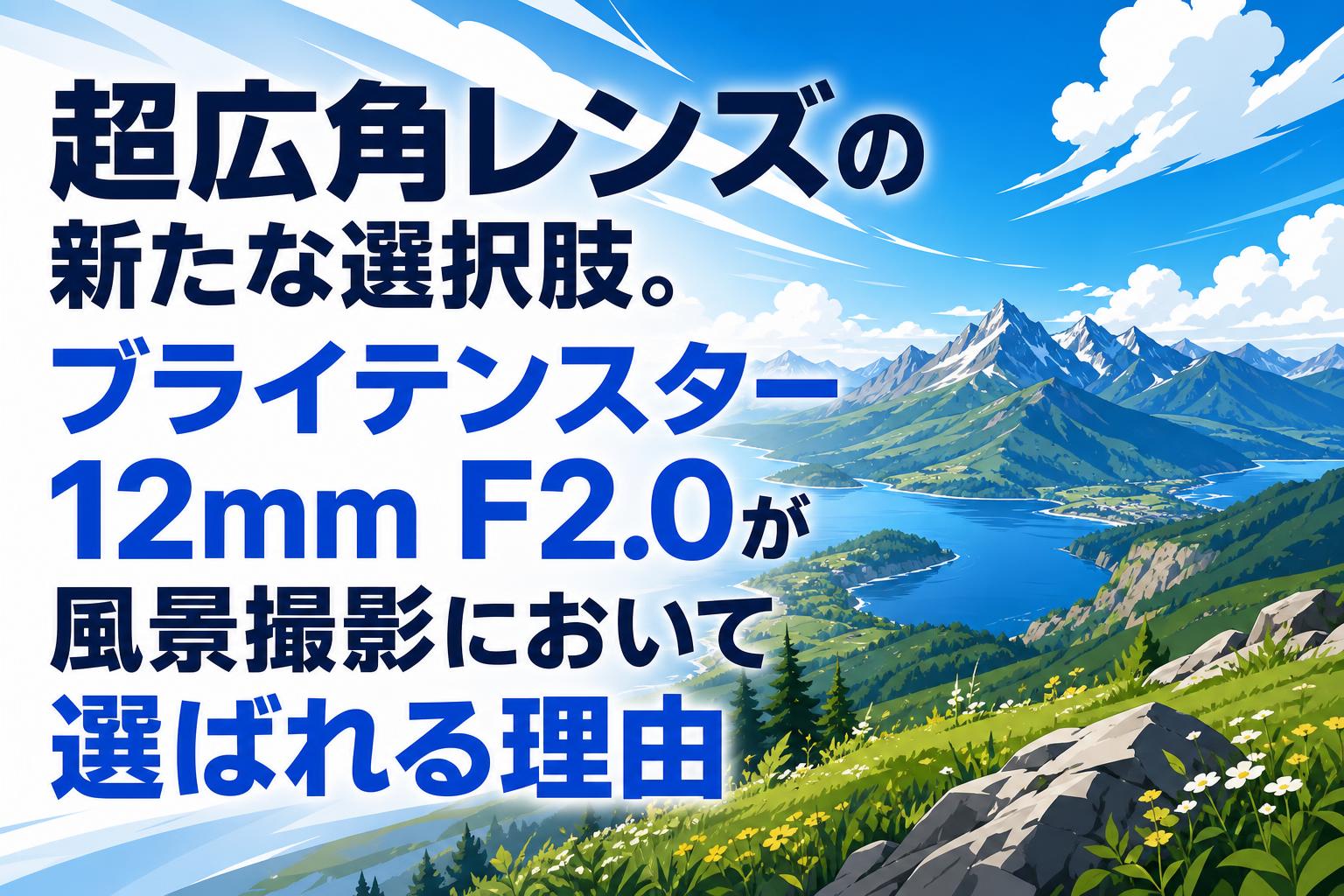 超広角レンズの新たな選択肢。ブライテンスター 12mm F2.0が風景撮影において選ばれる理由