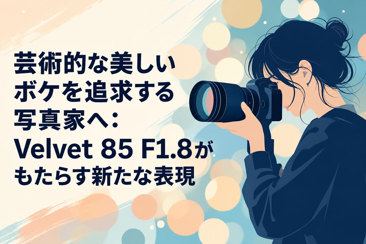 芸術的な美しいボケを追求する写真家へ：Velvet 85 F1.8がもたらす新たな表現