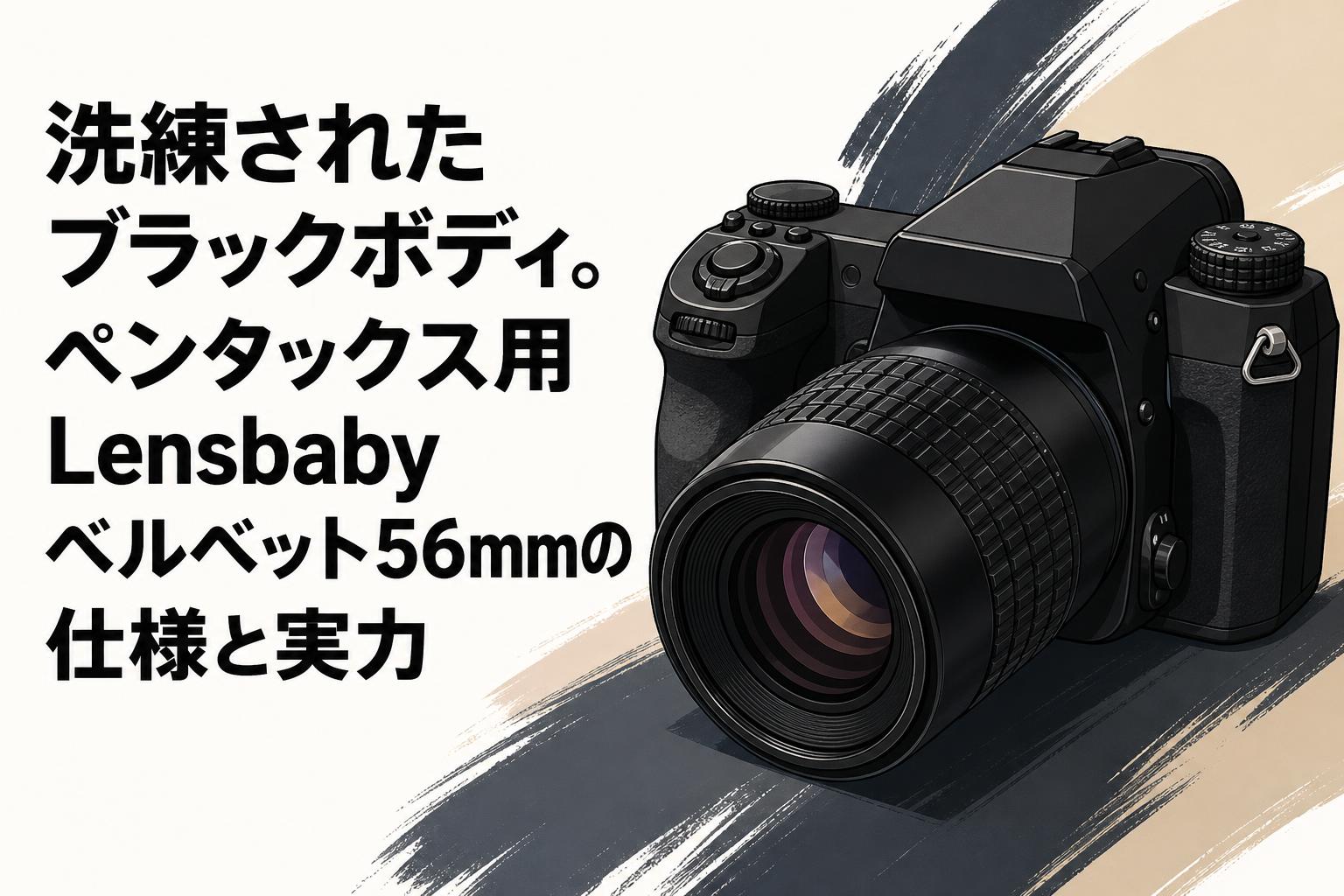 洗練されたブラックボディ。ペンタックス用Lensbaby ベルベット56mmの仕様と実力