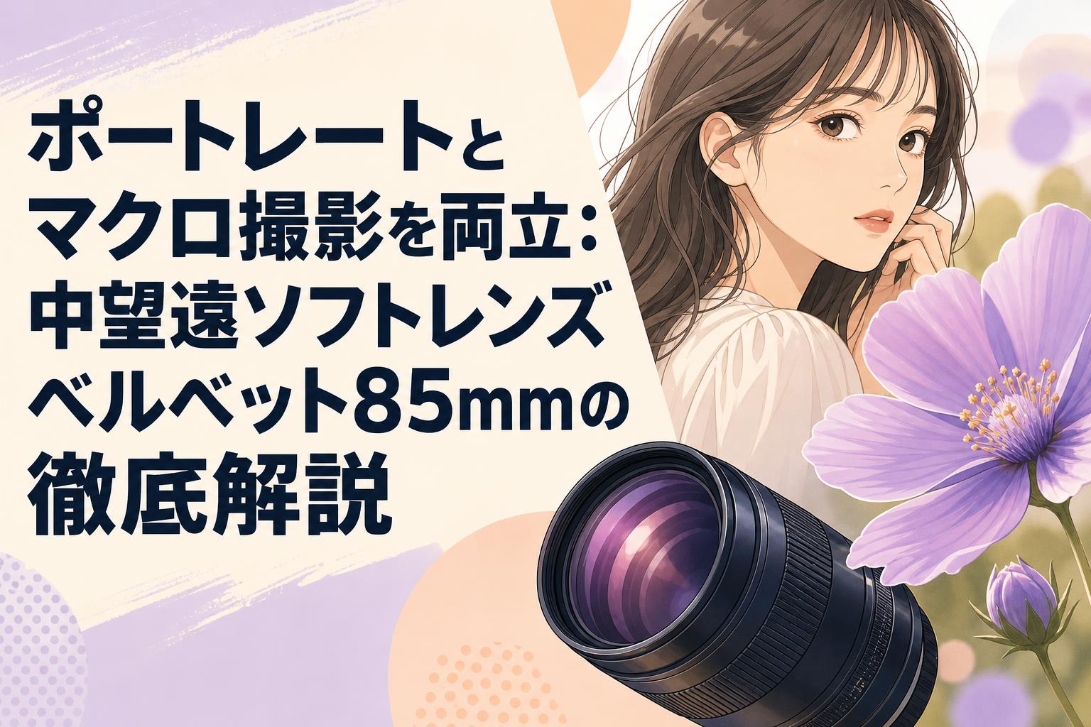 ポートレートとマクロ撮影を両立：中望遠ソフトレンズ ベルベット85mmの徹底解説