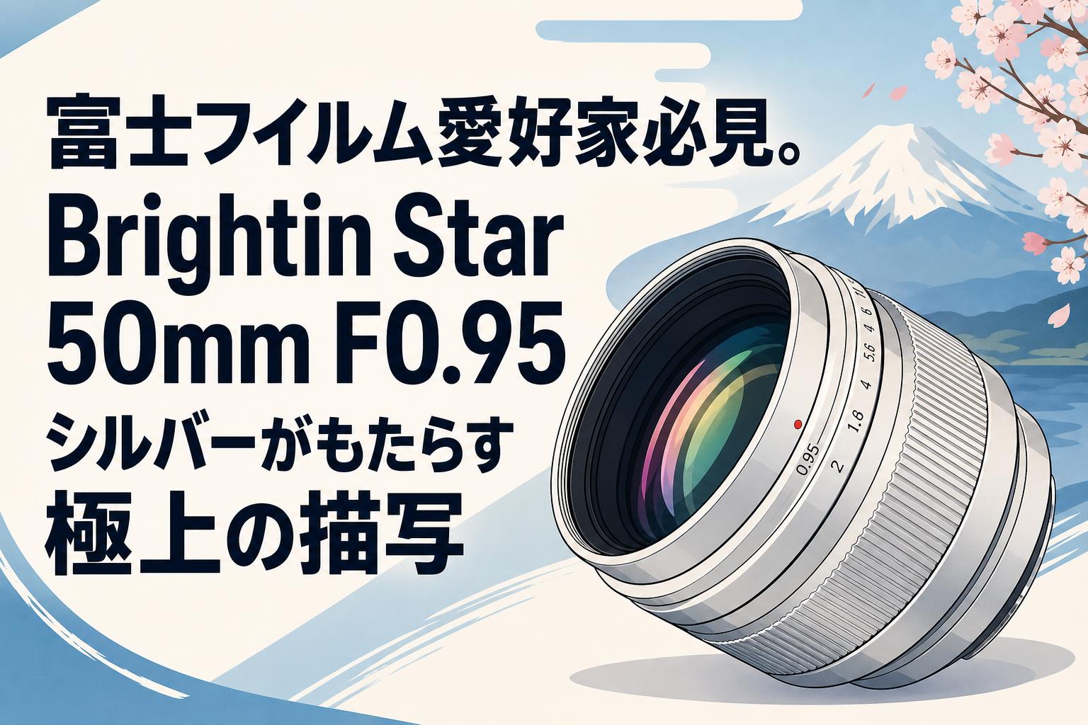 富士フイルム愛好家必見。Brightin Star 50mm F0.95シルバーがもたらす極上の描写