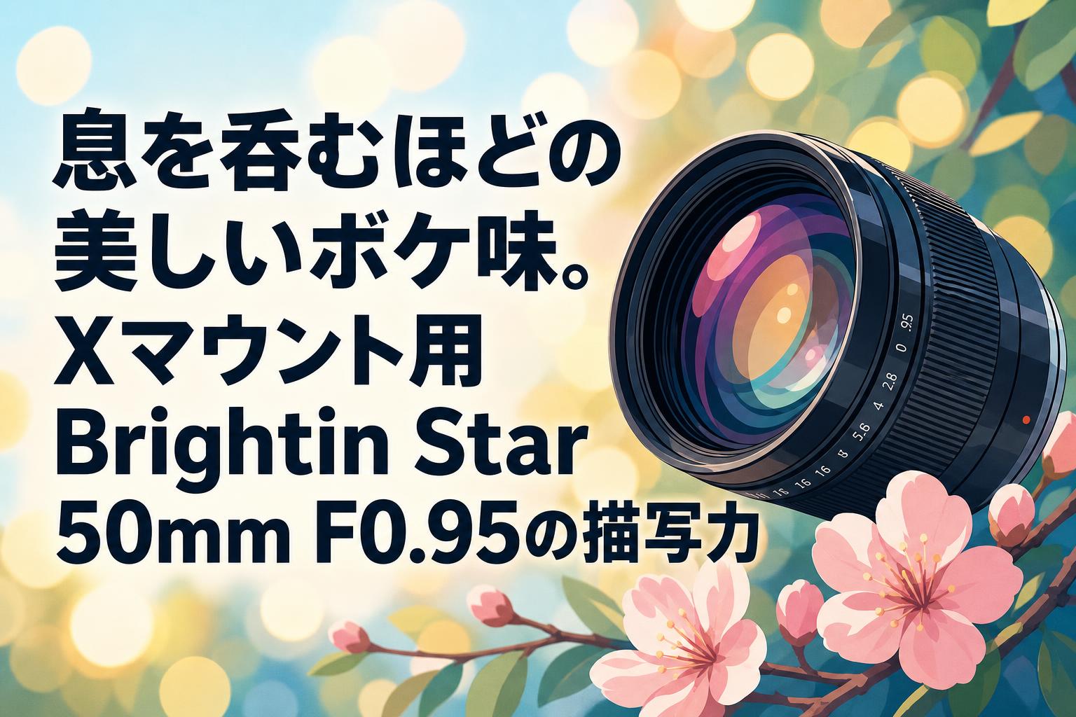 息を呑むほどの美しいボケ味。Xマウント用Brightin Star 50mm F0.95の描写力