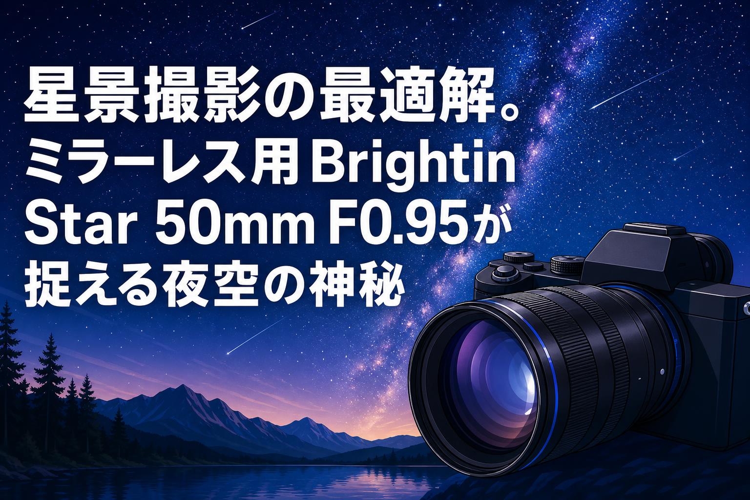 星景撮影の最適解。ミラーレス用Brightin Star 50mm F0.95が捉える夜空の神秘