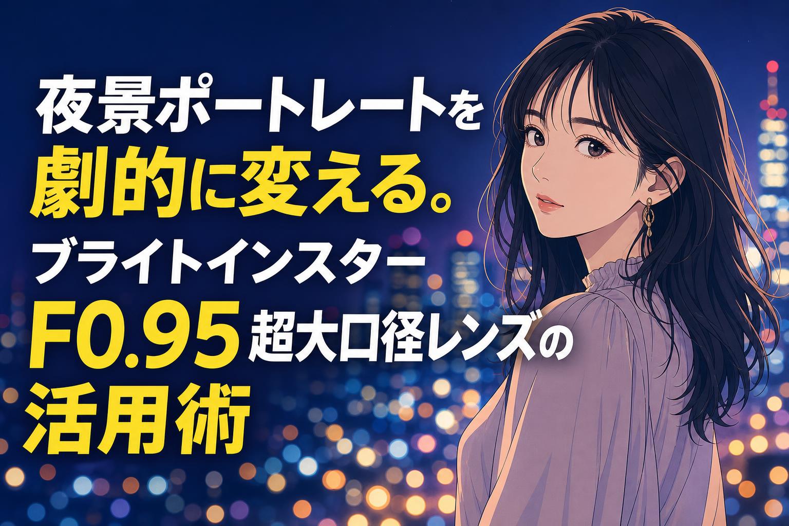 夜景ポートレートを劇的に変える。ブライトインスターF0.95超大口径レンズの活用術