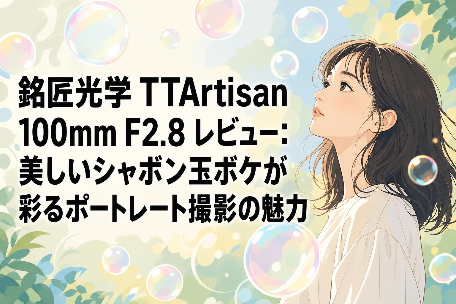 銘匠光学 TTArtisan 100mm F2.8 レビュー：美しいシャボン玉ボケが彩るポートレート撮影の魅力