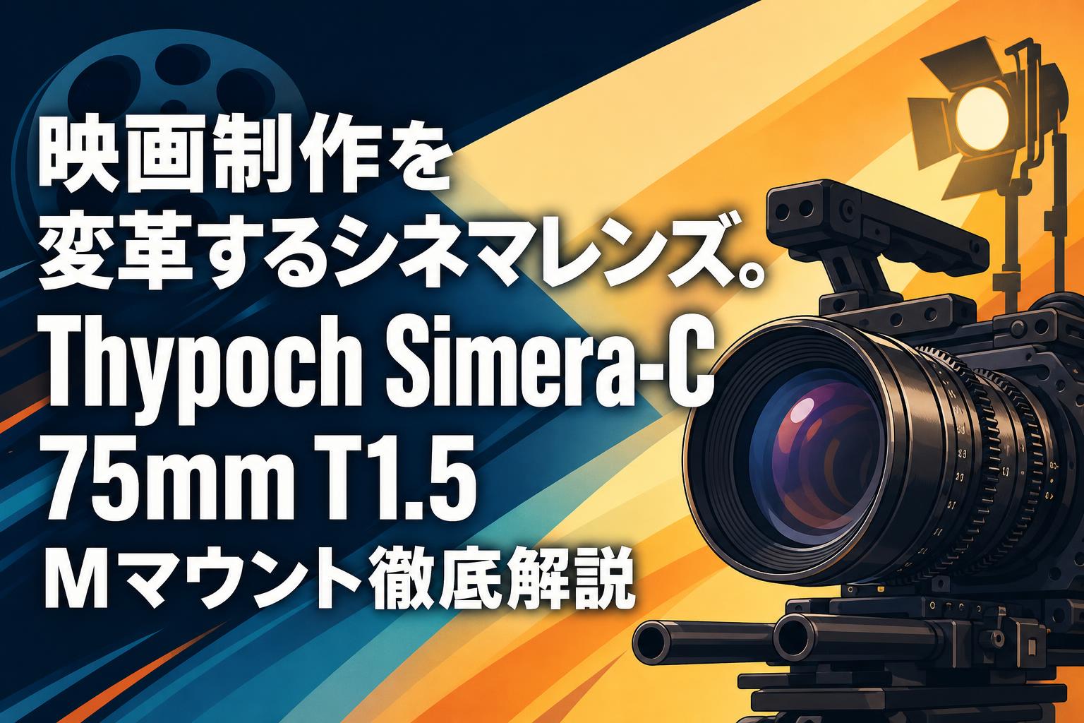 映画制作を変革するシネマレンズ。Thypoch Simera-C 75mm T1.5 Mマウント徹底解説