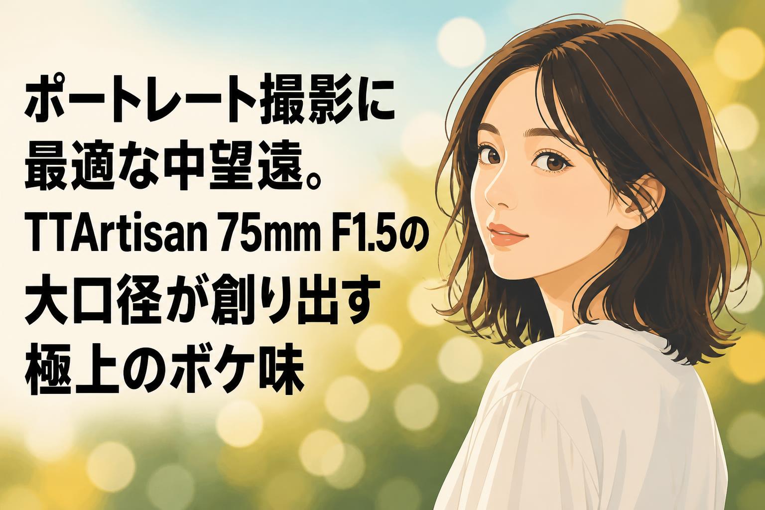 ポートレート撮影に最適な中望遠。TTArtisan 75mm F1.5の大口径が創り出す極上のボケ味