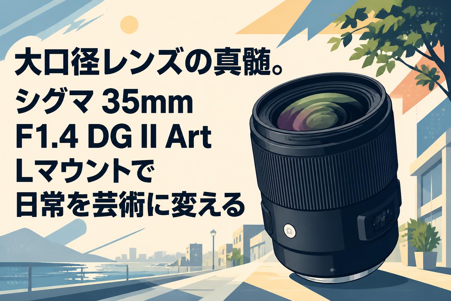 大口径レンズの真髄。シグマ 35mm F1.4 DG II Art Lマウントで日常を芸術に変える