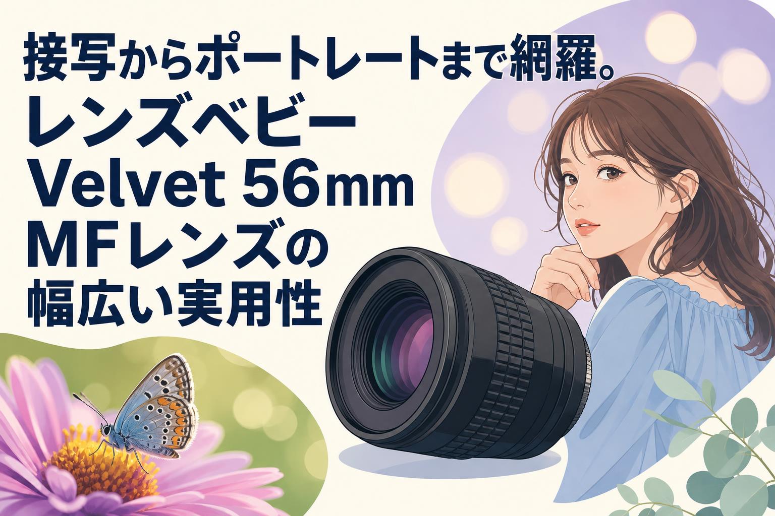 接写からポートレートまで網羅。レンズベビー Velvet 56mm MFレンズの幅広い実用性