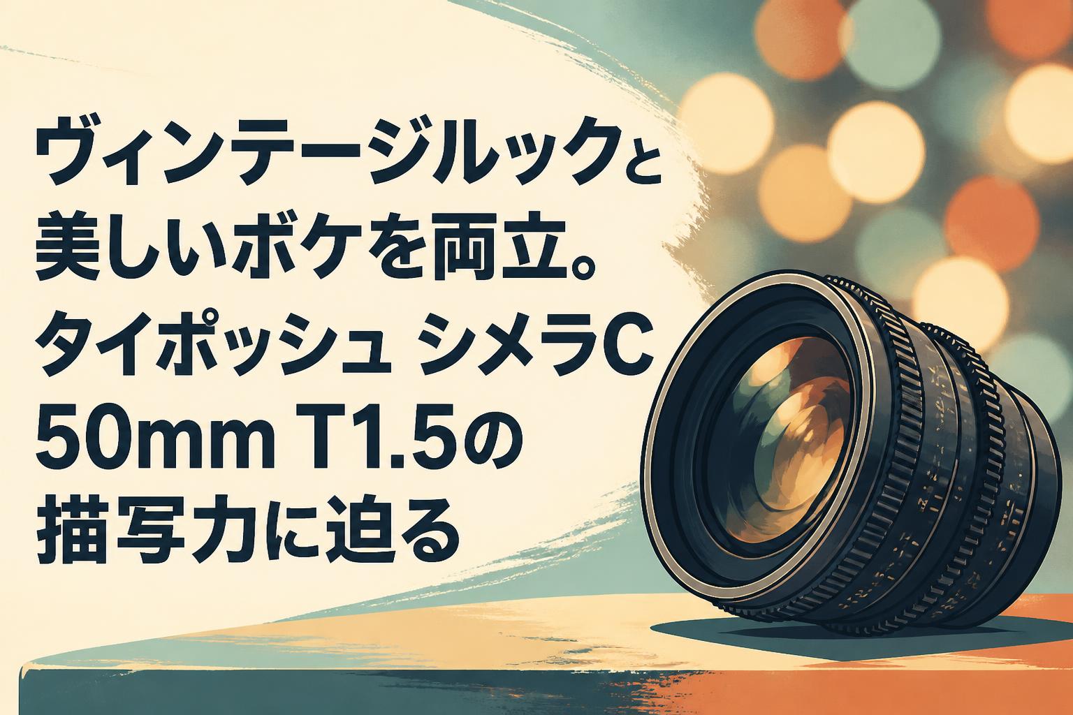 ヴィンテージルックと美しいボケを両立。タイポッシュ シメラC 50mm T1.5の描写力に迫る
