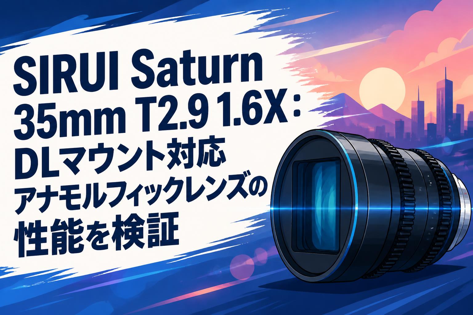 SIRUI Saturn 35mm T2.9 1.6X：DLマウント対応アナモルフィックレンズの性能を検証