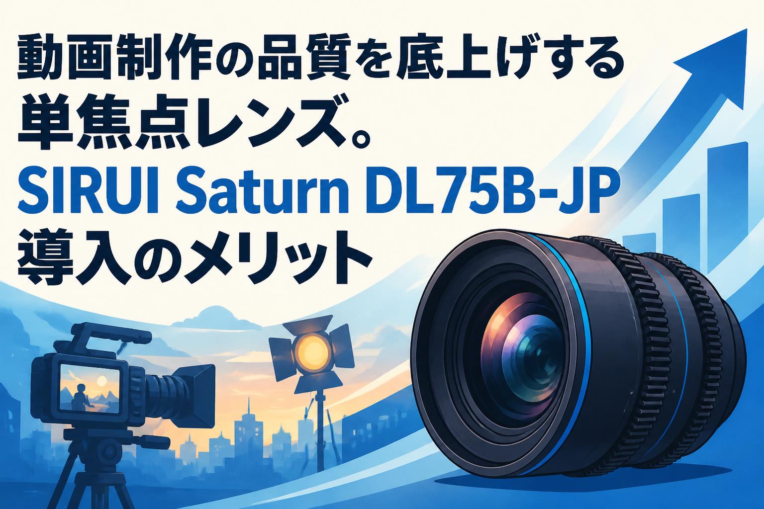 動画制作の品質を底上げする単焦点レンズ。SIRUI Saturn DL75B-JP導入のメリット