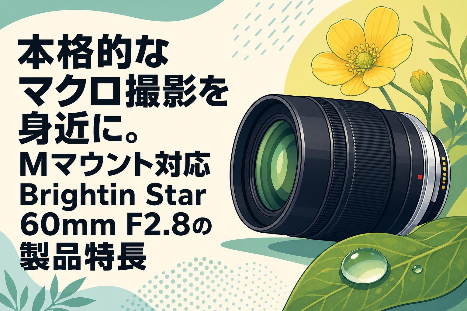 本格的なマクロ撮影を身近に。Mマウント対応Brightin Star 60mm F2.8の製品特長