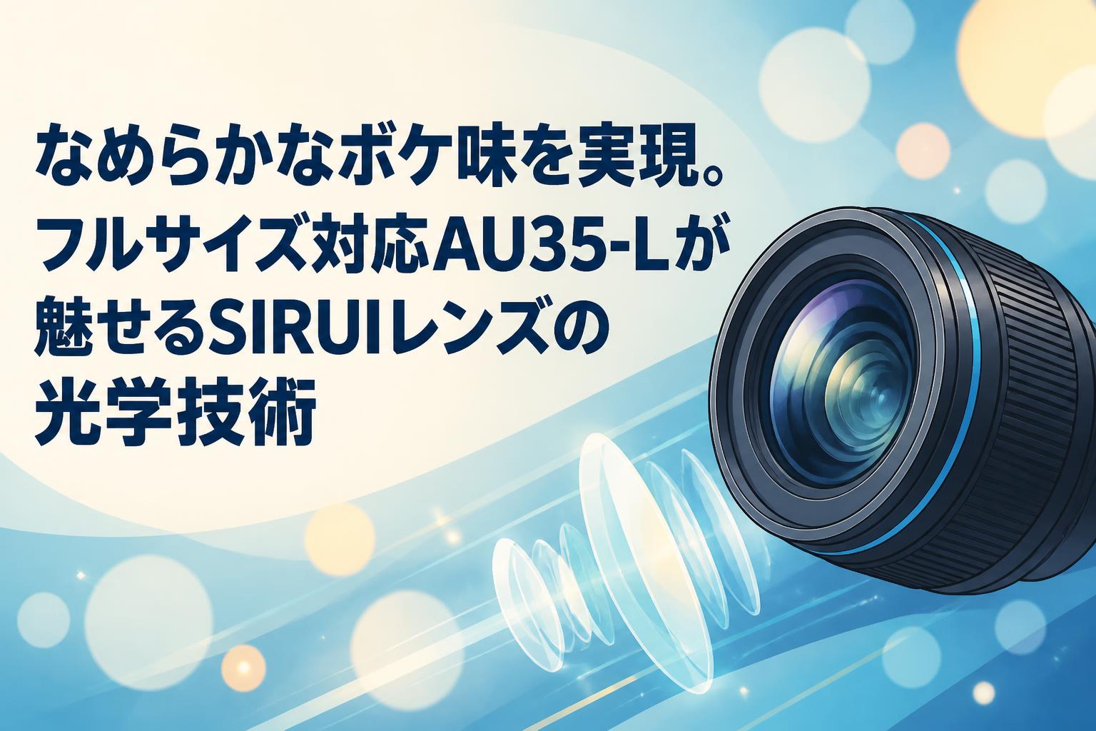 なめらかなボケ味を実現。フルサイズ対応AU35-Lが魅せるSIRUIレンズの光学技術