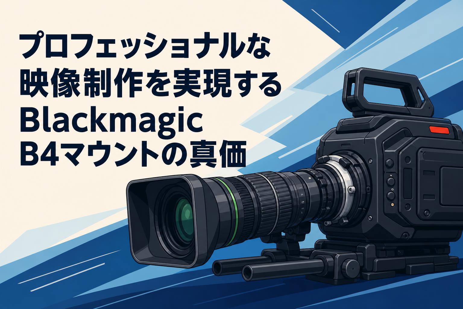 プロフェッショナルな映像制作を実現するBlackmagic B4マウントの真価