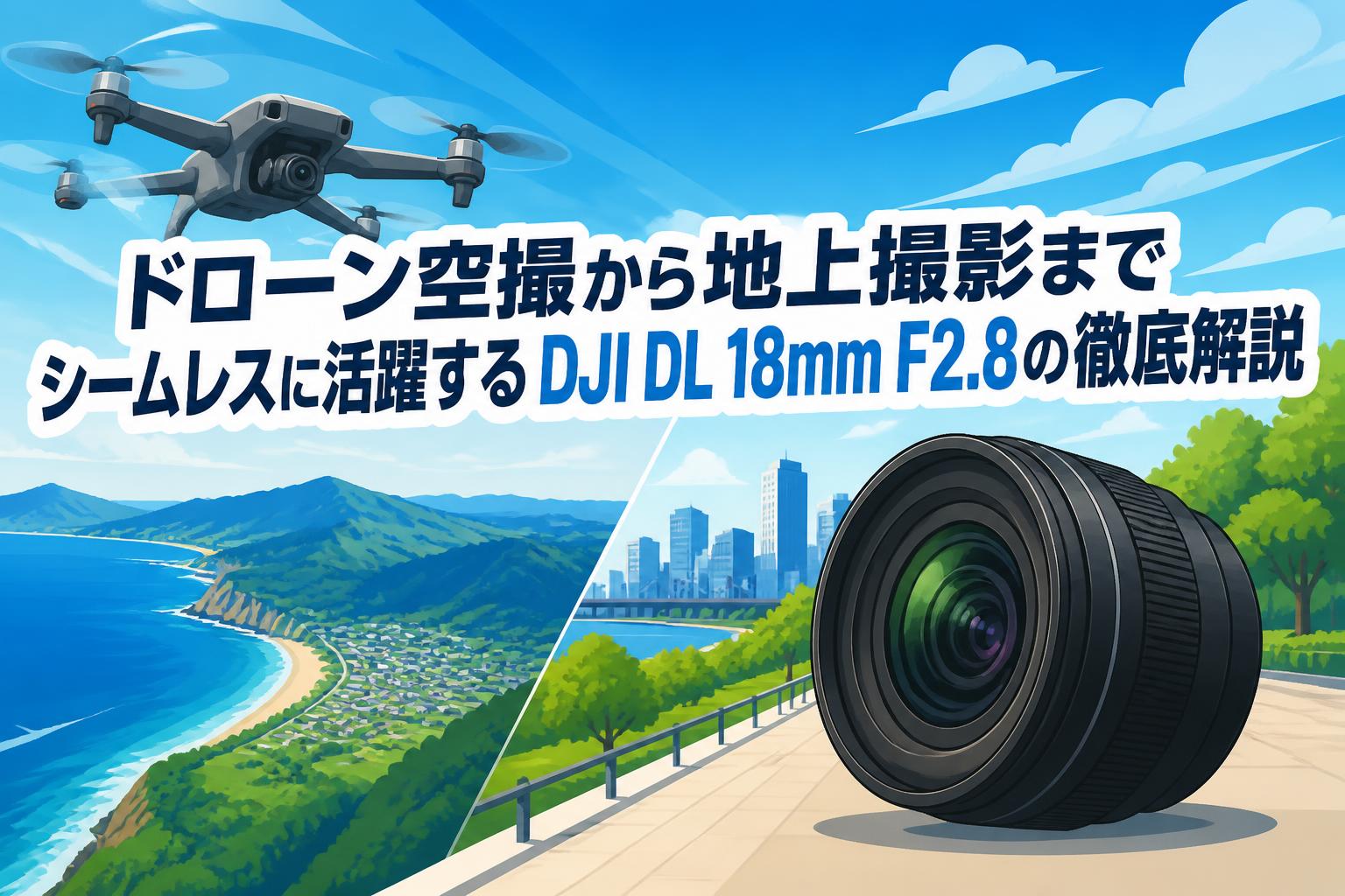 ドローン空撮から地上撮影までシームレスに活躍するDJI DL 18mm F2.8の徹底解説