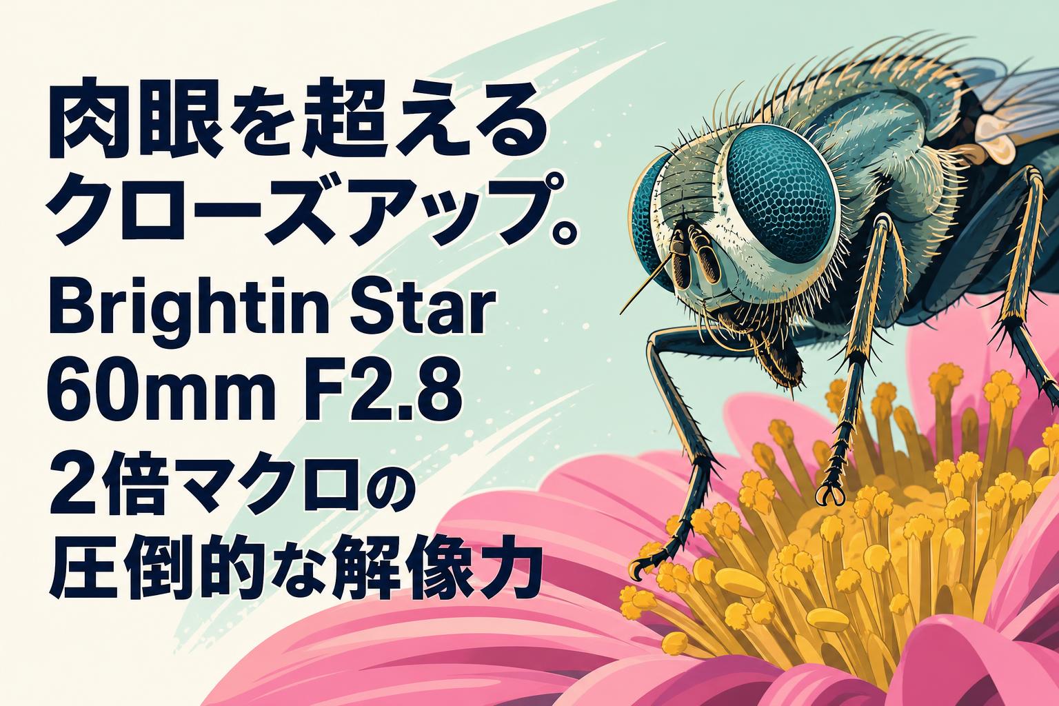 肉眼を超えるクローズアップ。Brightin Star 60mm F2.8 2倍マクロの圧倒的な解像力