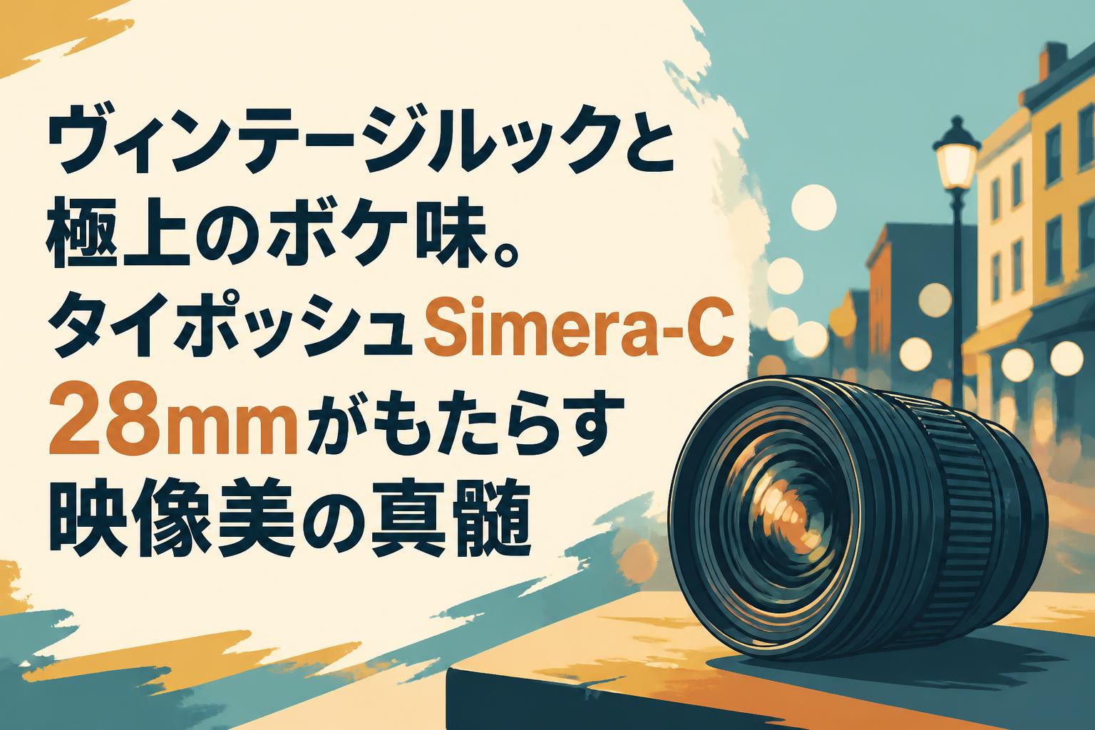 ヴィンテージルックと極上のボケ味。タイポッシュSimera-C 28mmがもたらす映像美の真髄