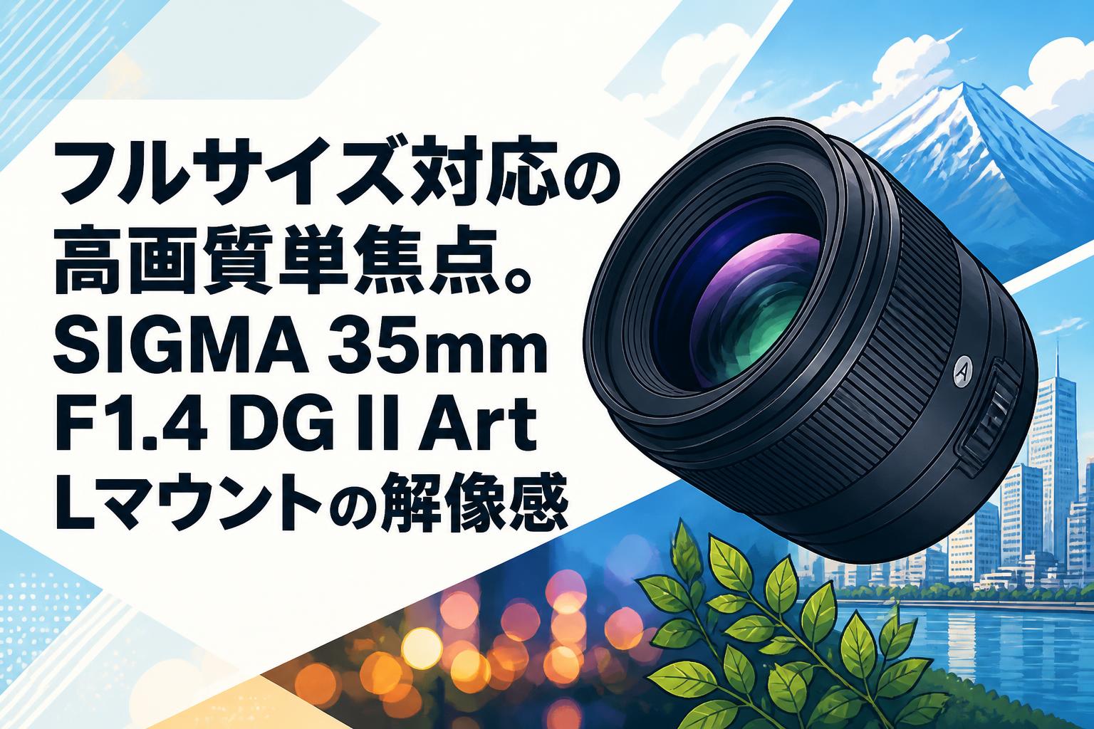 フルサイズ対応の高画質単焦点。SIGMA 35mm F1.4 DG II Art Lマウントの解像感