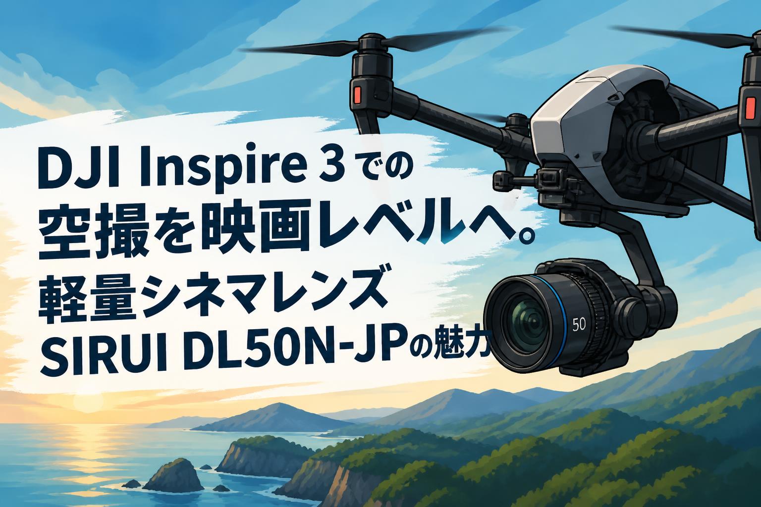 DJI Inspire 3での空撮を映画レベルへ。軽量シネマレンズSIRUI DL50N-JPの魅力
