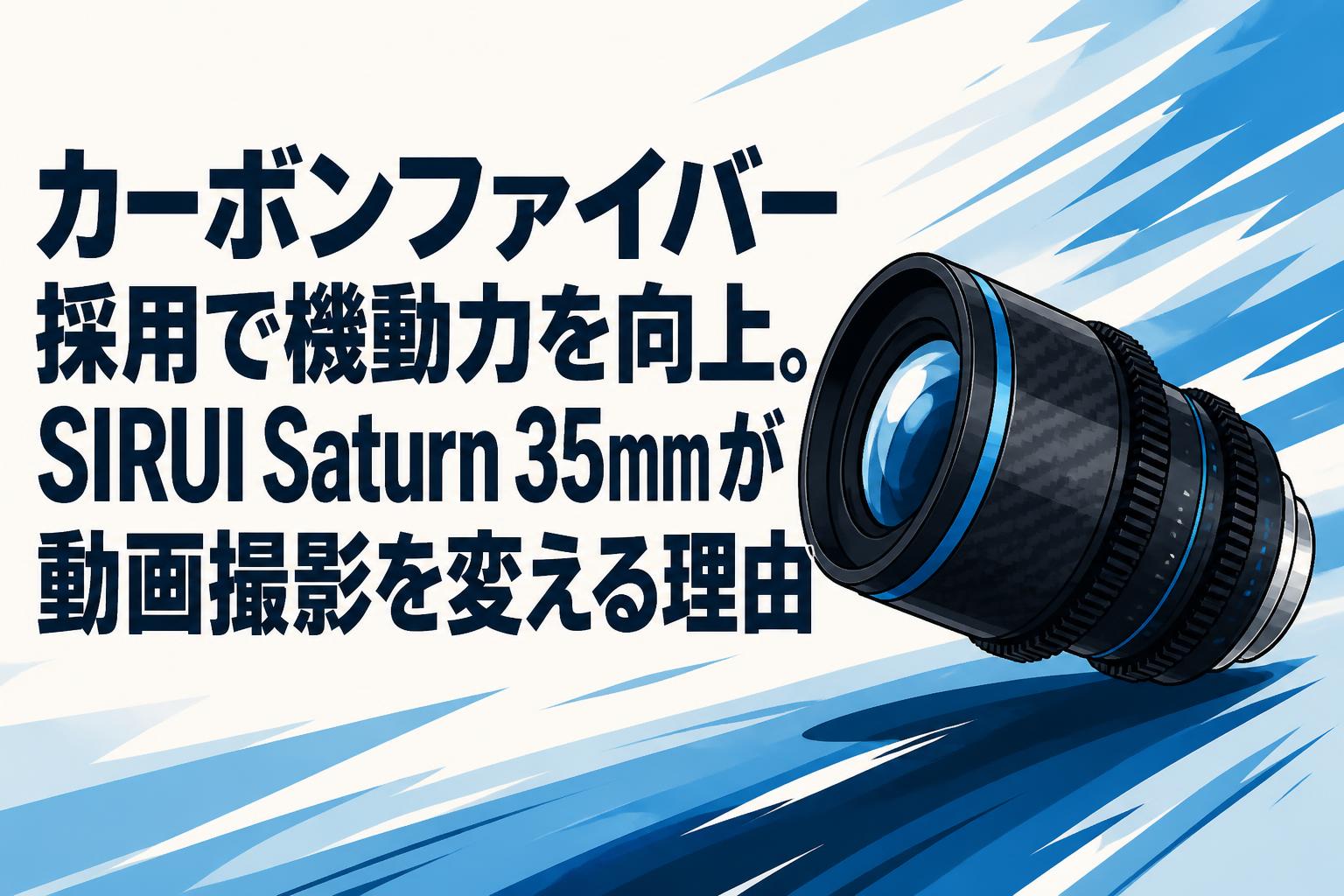 カーボンファイバー採用で機動力を向上。SIRUI Saturn 35mmが動画撮影を変える理由