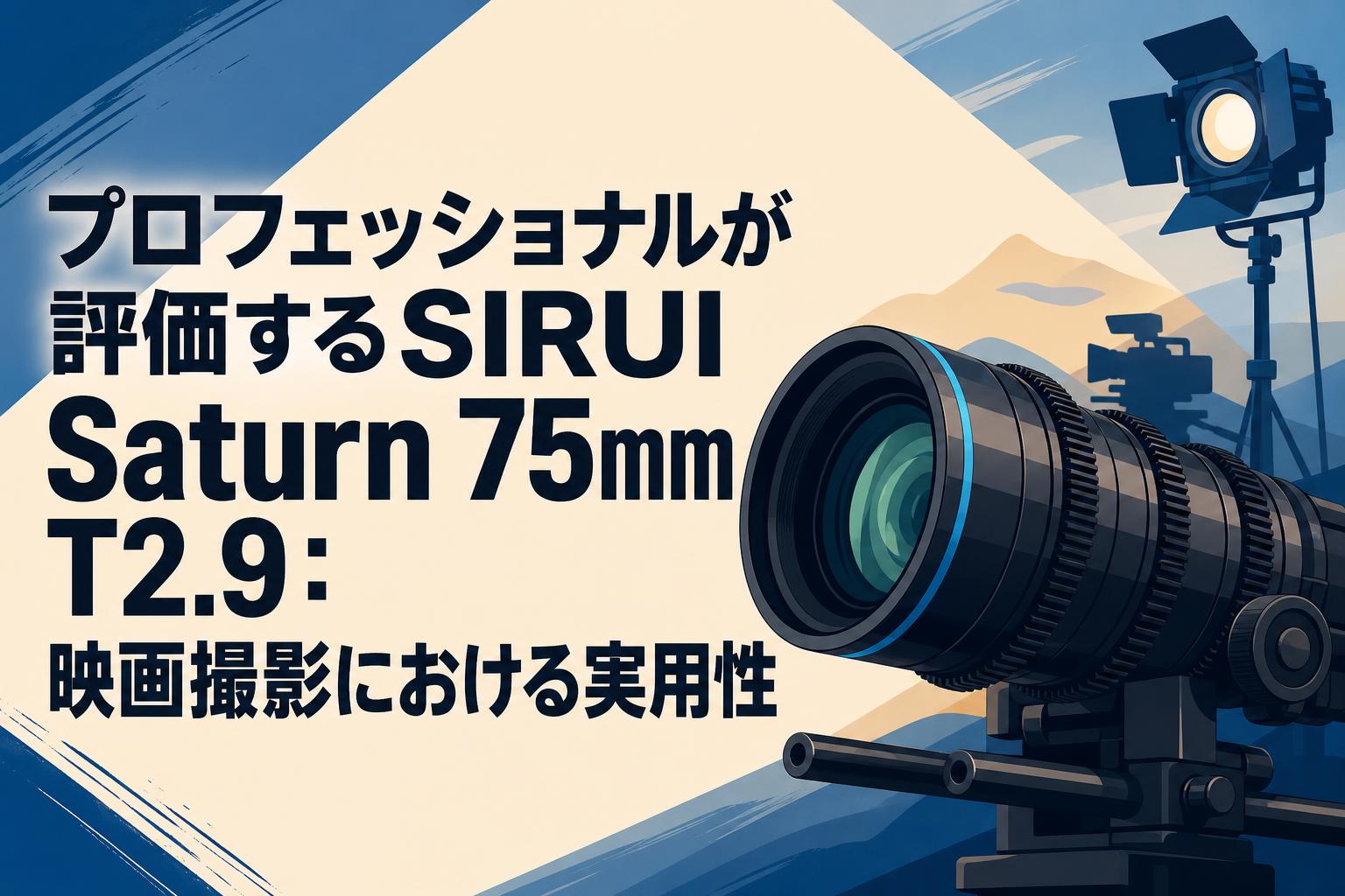 プロフェッショナルが評価するSIRUI Saturn 75mm T2.9：映画撮影における実用性