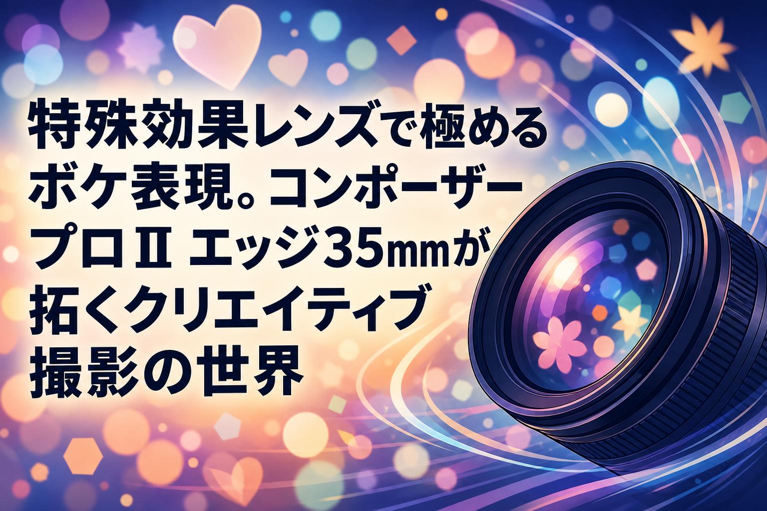 特殊効果レンズで極めるボケ表現。コンポーザープロⅡ エッジ35mmが拓くクリエイティブ撮影の世界